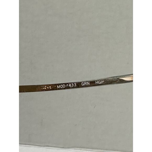 Vintage Tura Mod 433 Gold Oval Half-Rimmed 53 17 Metal glasses Frames Japan - Picture 11 of 12